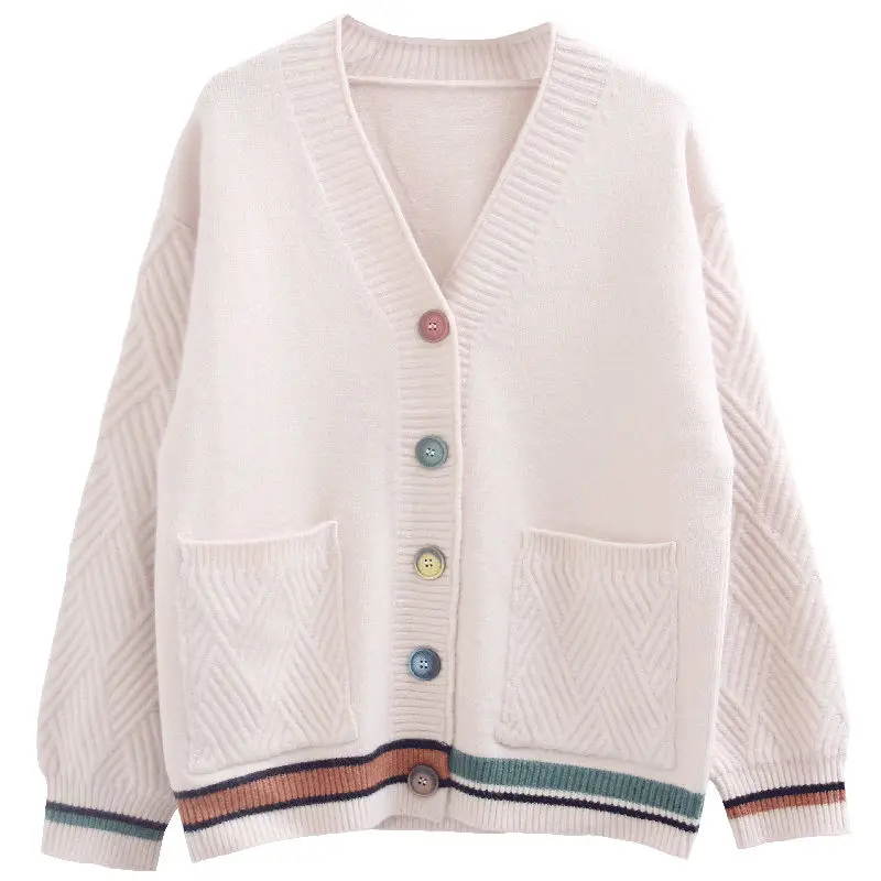 2020 Spring and Autumn New Sweater Jacket Women's Wild Style Loose Knitting Cardigan Simple Trend Jacket Coat
2020 Spring and Autumn New Sweater Jacket Women's Wild Style Loose Knitting Cardigan Simple Trend Jacket Coat
