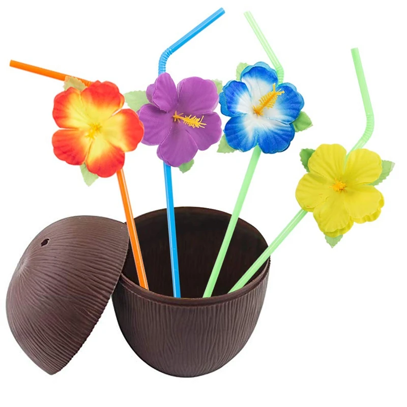 18 Pack Coconut Cups for Hawaiian Luau Kids Party with Hibiscus Flower Straws - Tiki and Beach Theme Party Fun Drink or Decorati
18 Pack Coconut Cups for Hawaiian Luau Kids Party with Hibiscus Flower Straws - Tiki and Beach Theme Party Fun Drink or Decorati