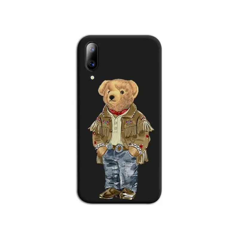 Итальянские модные брендовые чехлы с медведем для телефона Vivo Y91c Y17 Y51 Y67 Y55 Y7s Y81 Y19