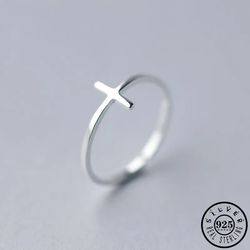 925 Sterling Silver Small Cross Shape Ring Adjustable Open Finger Tail Rings Jewelry for Women Girls
925 Sterling Silver Small Cross Shape Ring Adjustable Open Finger Tail Rings Jewelry for Women Girls