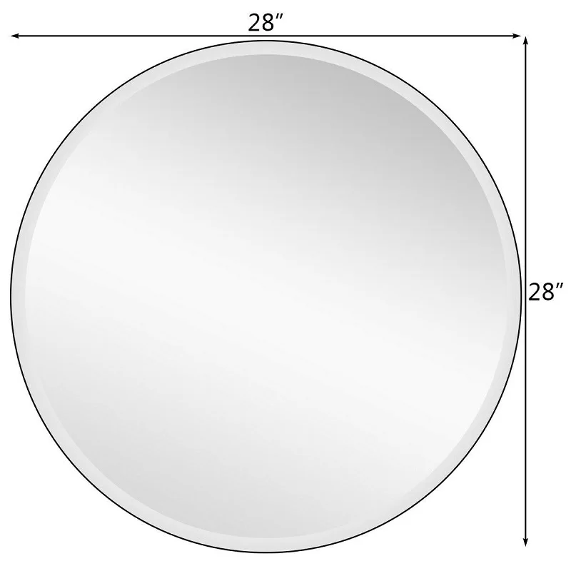 Costway 28" Round Silver Mirror Wall Mounted Bathroom Silver Mirror Replaces Ordinary Glass Safe and Firm not Easy to Crush 
Costway 28" Round Silver Mirror Wall Mounted Bathroom Silver Mirror Replaces Ordinary Glass Safe and Firm not Easy to Crush