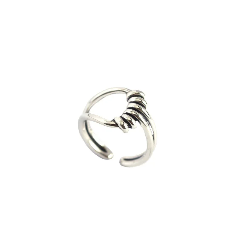 New Genuine 925 Sterling Silver INS Geometrical Winding Double Opening Ring Hand Women's Fine Jewelry
New Genuine 925 Sterling Silver INS Geometrical Winding Double Opening Ring Hand Women's Fine Jewelry