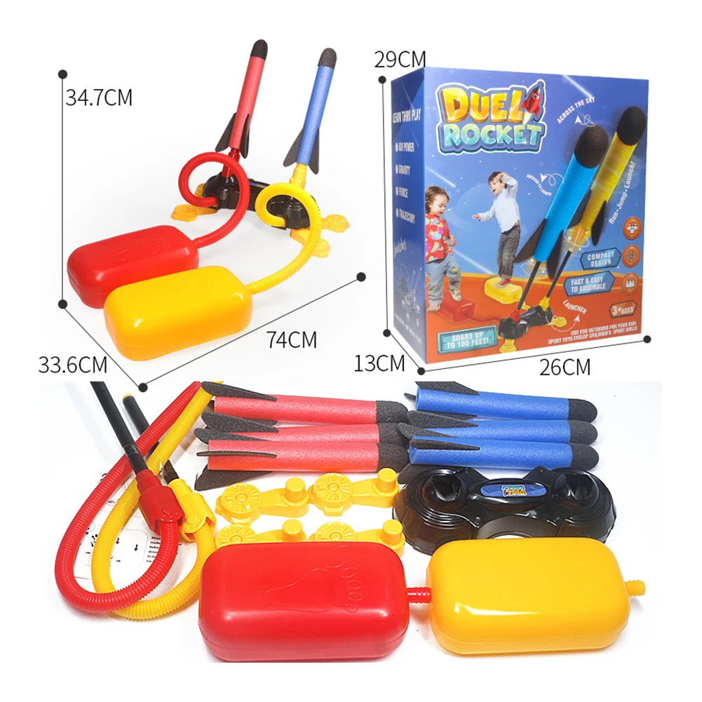 Kid Air Pump Jump on Blower Foam Gun Model Launch Launcher Rocket Pop Up Toy Sports Toys For Boys Kids Children Baby Girls
Kid Air Pump Jump on Blower Foam Gun Model Launch Launcher Rocket Pop Up Toy Sports Toys For Boys Kids Children Baby Girls