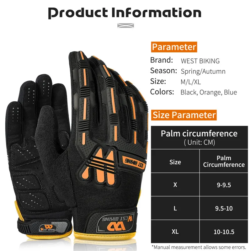 WEST BIKING Full Finger Bike Gloves Shockproof Sport Military Tactical Gloves Motorcycle MTB Bicycle Touch Screen Cycling Gloves
WEST BIKING Full Finger Bike Gloves Shockproof Sport Military Tactical Gloves Motorcycle MTB Bicycle Touch Screen Cycling Gloves