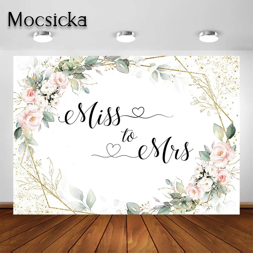 Mocsicka Miss to Mrs Backdrop Bridal Shower Green Leaf Floral Party Decoration Wedding Bride to Be Engagement Photo Background
Mocsicka Miss to Mrs Backdrop Bridal Shower Green Leaf Floral Party Decoration Wedding Bride to Be Engagement Photo Background