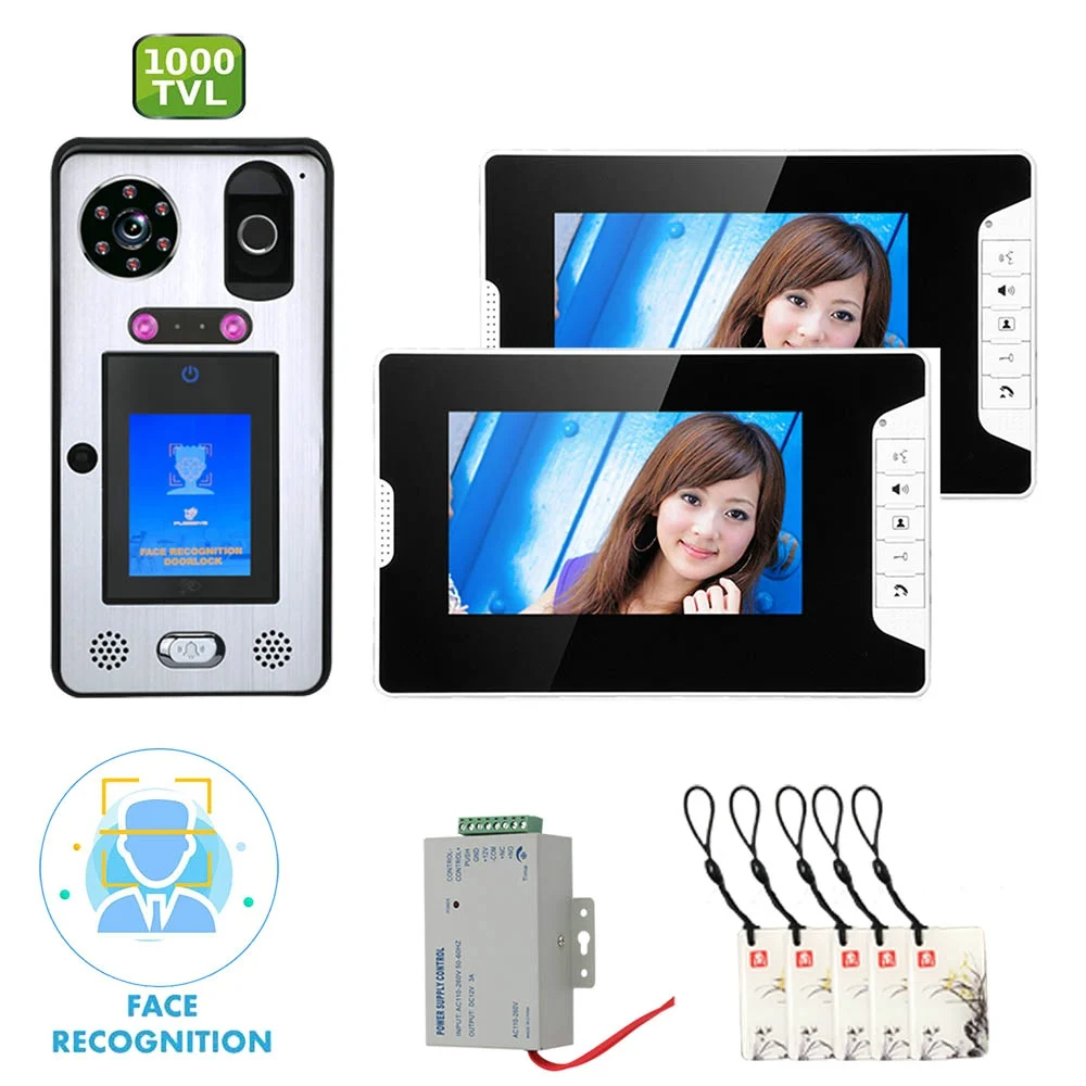 

Dynamic Face Recognition Access Controler Fingerprint Intercom Doorbell Talk Video Interphone IC Card Home Security Camera