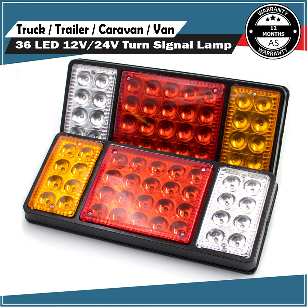 2Pcs 36 LED 12V Tail Light Rear Brake Reverse Lamp Stop Turn Indicator Car Boat Trailer Truck Van UTE Camper Waterproof
2Pcs 36 LED 12V Tail Light Rear Brake Reverse Lamp Stop Turn Indicator Car Boat Trailer Truck Van UTE Camper Waterproof