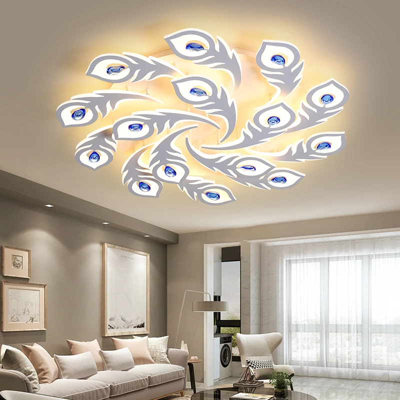 Современная светодиодная люстра с павлином для гостиной столовой кухни спальни