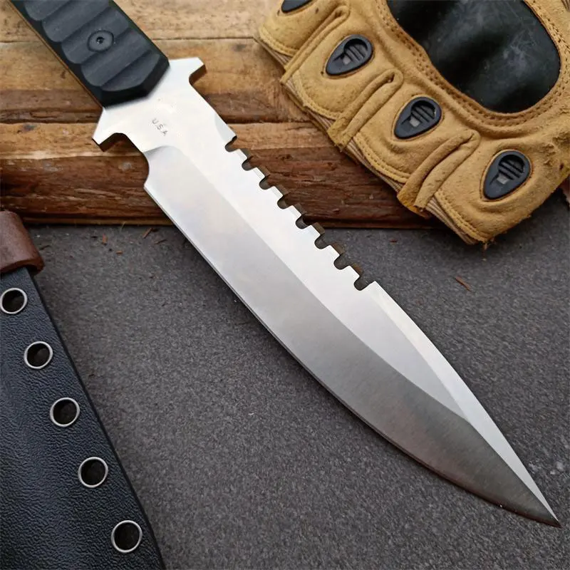 New Arrival BT Commemorative Edition straight knife DC53 fixed blade Black composite G10 handle survival camping knives
New Arrival BT Commemorative Edition straight knife DC53 fixed blade Black composite G10 handle survival camping knives