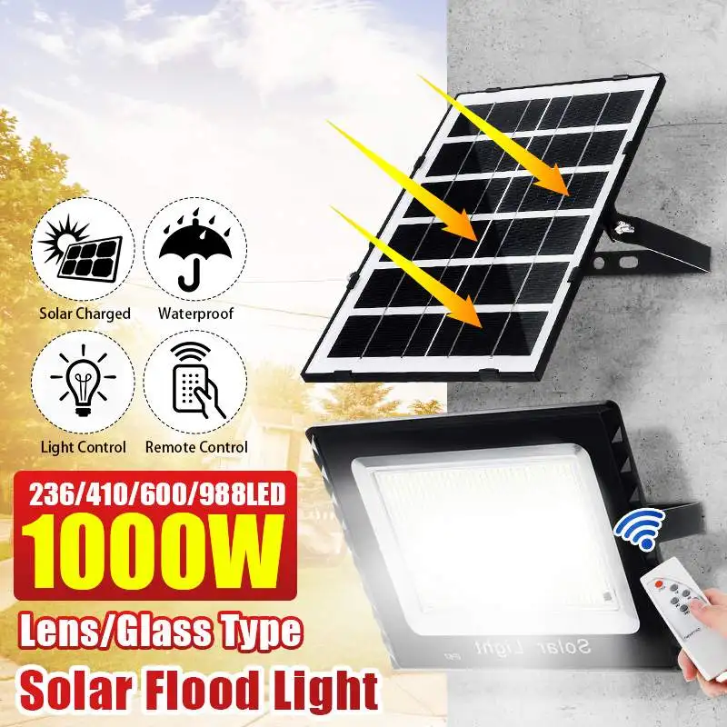 250W 400W 600W 1000W Solar LED Flood Light with Remote Control Solar Wall Lamp Waterproof IP67 Outdoor Garden Landscape Lighting
250W 400W 600W 1000W Solar LED Flood Light with Remote Control Solar Wall Lamp Waterproof IP67 Outdoor Garden Landscape Lighting