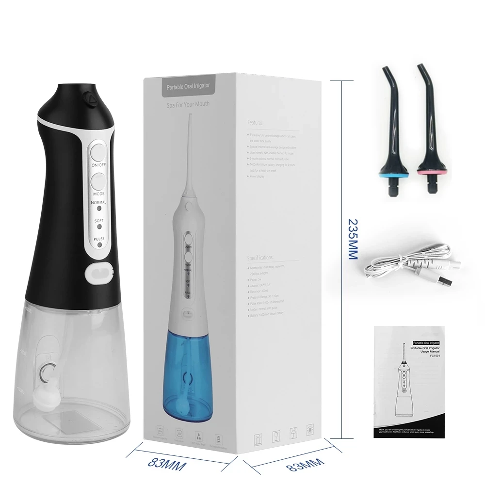 5 Modes Oral Irrigator USB Rechargeable Water Floss Portable Dental Water Flosser Jet 300ml Irrigator Dental Teeth Cleaner+2 Jet
5 Modes Oral Irrigator USB Rechargeable Water Floss Portable Dental Water Flosser Jet 300ml Irrigator Dental Teeth Cleaner+2 Jet