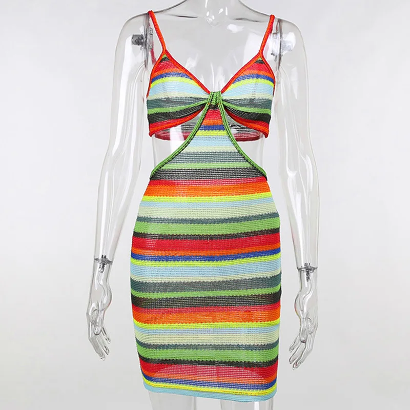 Hollow Out Backless Women Dress Sexy Slim Package Hip Short Sleeveless Camisole Knit Nightclub Party Dresses 2021 Summer New
Hollow Out Backless Women Dress Sexy Slim Package Hip Short Sleeveless Camisole Knit Nightclub Party Dresses 2021 Summer New