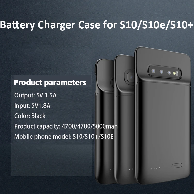 Battery Charger Case for Samsung S10 S10+ S10E External Battery Pack 4700/5000mAh Power Bank Case for Galaxy S10 plus S10e S10
Battery Charger Case for Samsung S10 S10+ S10E External Battery Pack 4700/5000mAh Power Bank Case for Galaxy S10 plus S10e S10