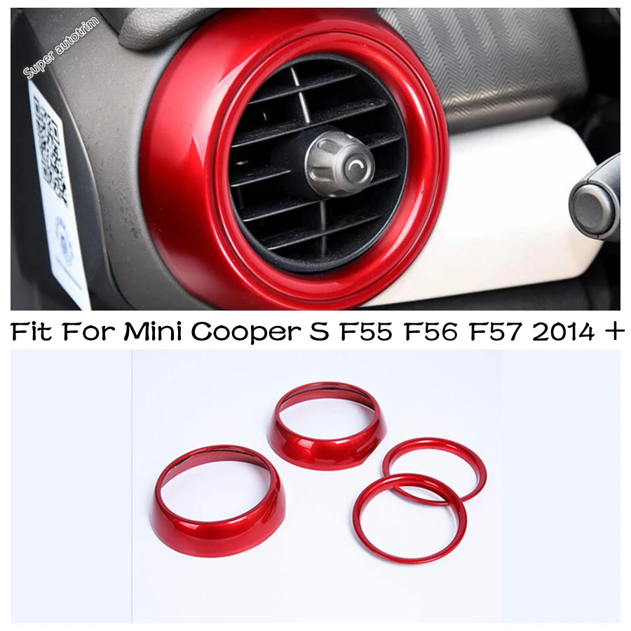 

Аксессуары для интерьера Mini Cooper S F55 F56 F57 2014-2020, крышка вентиляционных отверстий для кондиционирования воздуха, Отделка приборной панели, украшение для выхода переменного тока