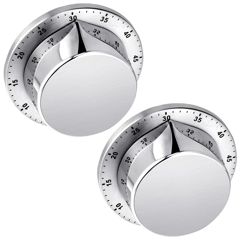 2 Pieces Stainless Steel Kitchen Timer Magnetic Cooking Timer Mechanical Manual Countdown Timer with Loud Alarm for Home
2 Pieces Stainless Steel Kitchen Timer Magnetic Cooking Timer Mechanical Manual Countdown Timer with Loud Alarm for Home