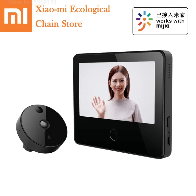 Камера видеонаблюдения Xiaomi Mijia умный дверной звонок Wi-Fi инфракрасное ночное