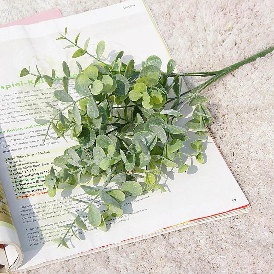 34cm Artificial Flowers Eucalyptus Leaves Branch Fake Green Plants For Hotel Garden Home Decoration
34cm Artificial Flowers Eucalyptus Leaves Branch Fake Green Plants For Hotel Garden Home Decoration