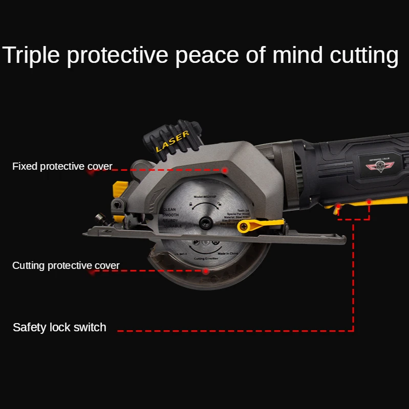 Mini Cutting Machine Woodworking Circular Saw 3/4 Inch Multi-Function Portable Electric Saw Can Be Bevel Cutting Circular Saw
Mini Cutting Machine Woodworking Circular Saw 3/4 Inch Multi-Function Portable Electric Saw Can Be Bevel Cutting Circular Saw