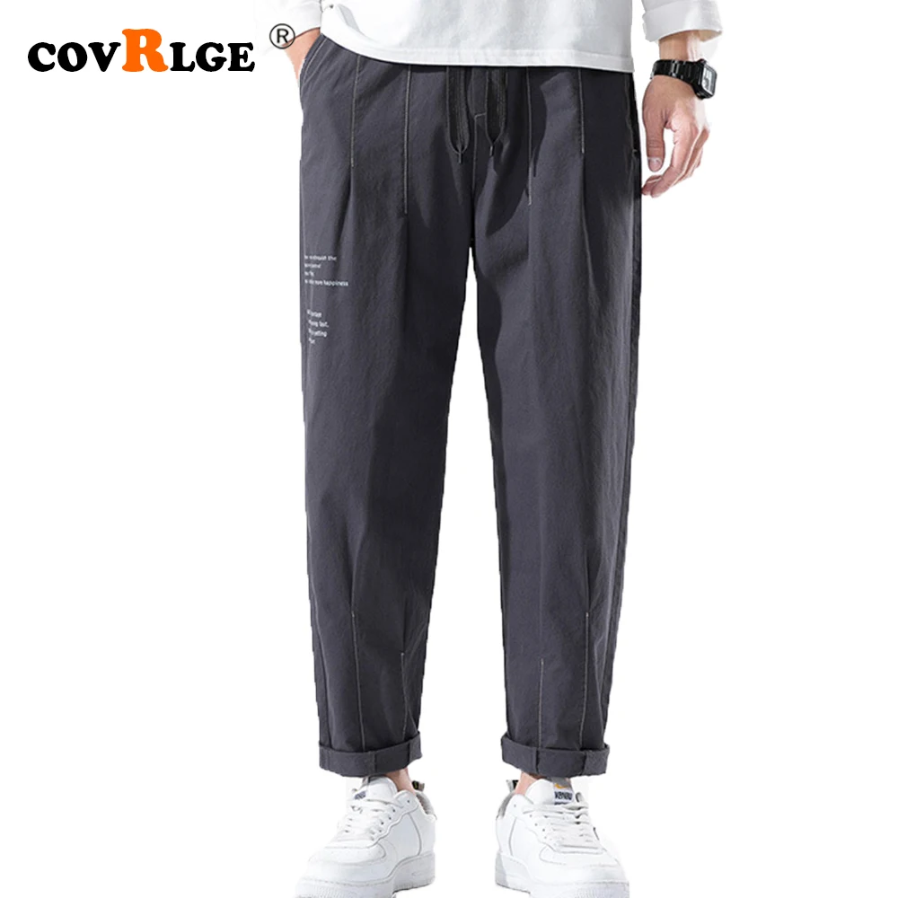 Covrlge New Casual pants Men Spring Autumn Trendy Long Tube Mid-Waist Loose Solid Color Letter Printed Casual Pants MKD081
Covrlge New Casual pants Men Spring Autumn Trendy Long Tube Mid-Waist Loose Solid Color Letter Printed Casual Pants MKD081