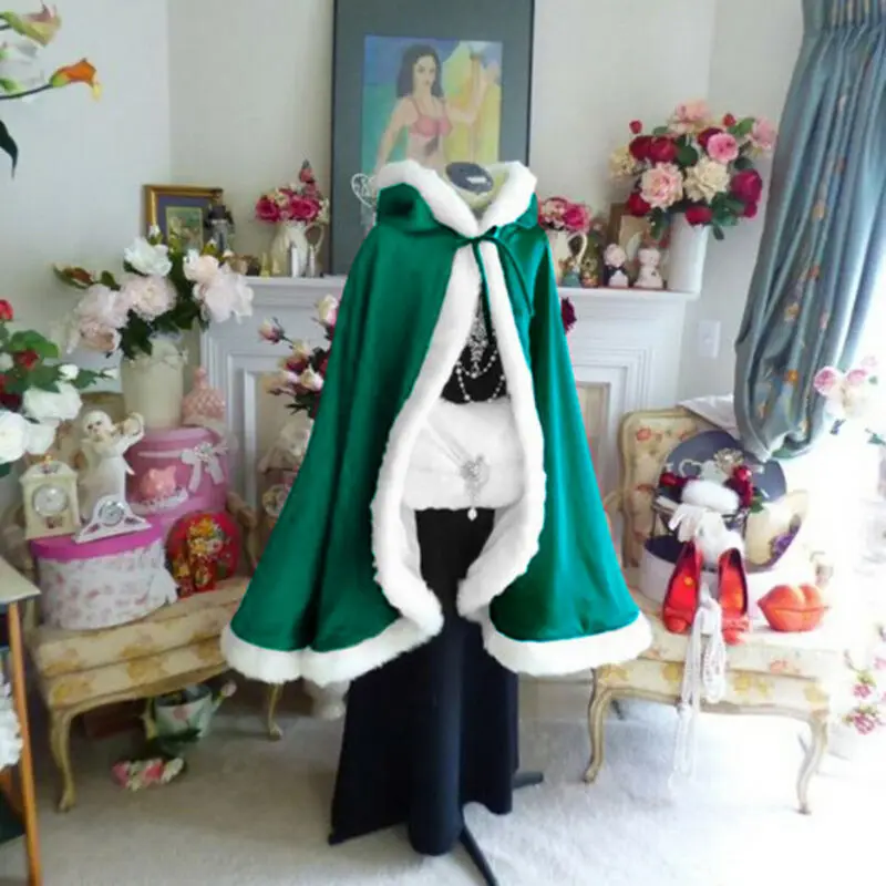 2019 Hot Sale Christmas Cloak Winter XMAS Red Velvet Santa Claus Deluxe Cloak Cape with white Fluffy Trim Cosplay Robe Costume
2019 Hot Sale Christmas Cloak Winter XMAS Red Velvet Santa Claus Deluxe Cloak Cape with white Fluffy Trim Cosplay Robe Costume