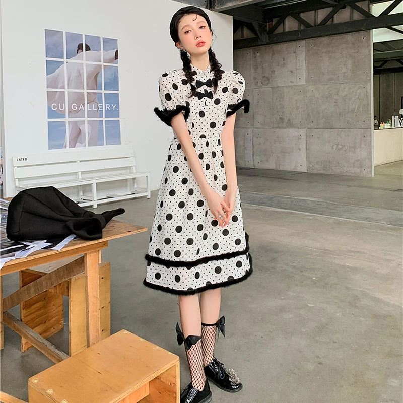 XIZIHUPAN Polka Dot Casual Summer Dress For Women Round Neck Short Sleeve High Waist Colorblock A Line Dresses Woman Summer 2021
XIZIHUPAN Polka Dot Casual Summer Dress For Women Round Neck Short Sleeve High Waist Colorblock A Line Dresses Woman Summer 2021