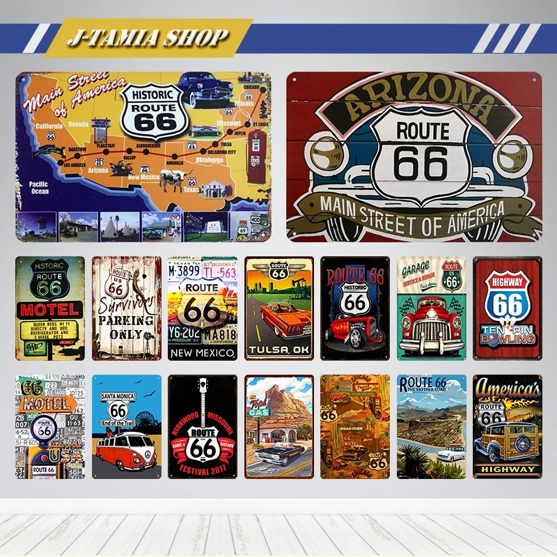 Route 66 Sign Vintage Tin Signs Metal Posters Plaque For Bar Garage Cafe Home House Man Cave Wall Decor
Route 66 Sign Vintage Tin Signs Metal Posters Plaque For Bar Garage Cafe Home House Man Cave Wall Decor