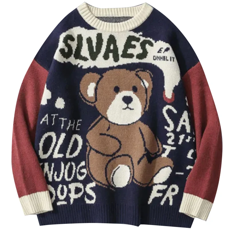 Harajuku Bear Vintage Sweater Men Winter Warm Thick Knitted Pullovers 2021 New Korea Style Couples Sweater Hip Hop Clothing
Harajuku Bear Vintage Sweater Men Winter Warm Thick Knitted Pullovers 2021 New Korea Style Couples Sweater Hip Hop Clothing