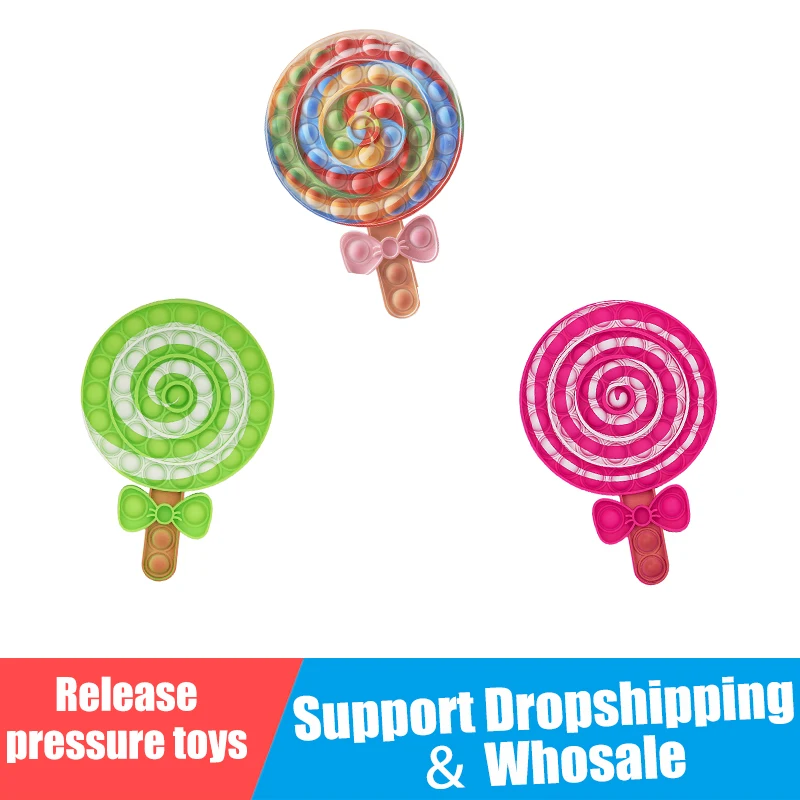 Lollipop Rainbow Push Bubble Fidget SensoryToy Autism Special Fidget Squeeze Funny Stress Reliever Toys Keychain антистресс
Lollipop Rainbow Push Bubble Fidget SensoryToy Autism Special Fidget Squeeze Funny Stress Reliever Toys Keychain антистресс