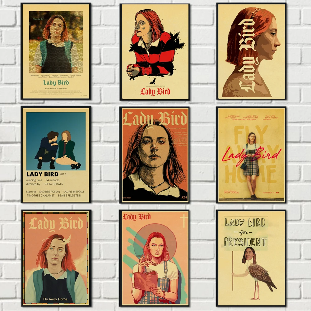 Vintage Canvas Painting Movie Lady Bird Retro Nordic Home Room Bar Decor Wall Art Print Poster Anim Pictures Bedroom Wall Decor
Vintage Canvas Painting Movie Lady Bird Retro Nordic Home Room Bar Decor Wall Art Print Poster Anim Pictures Bedroom Wall Decor