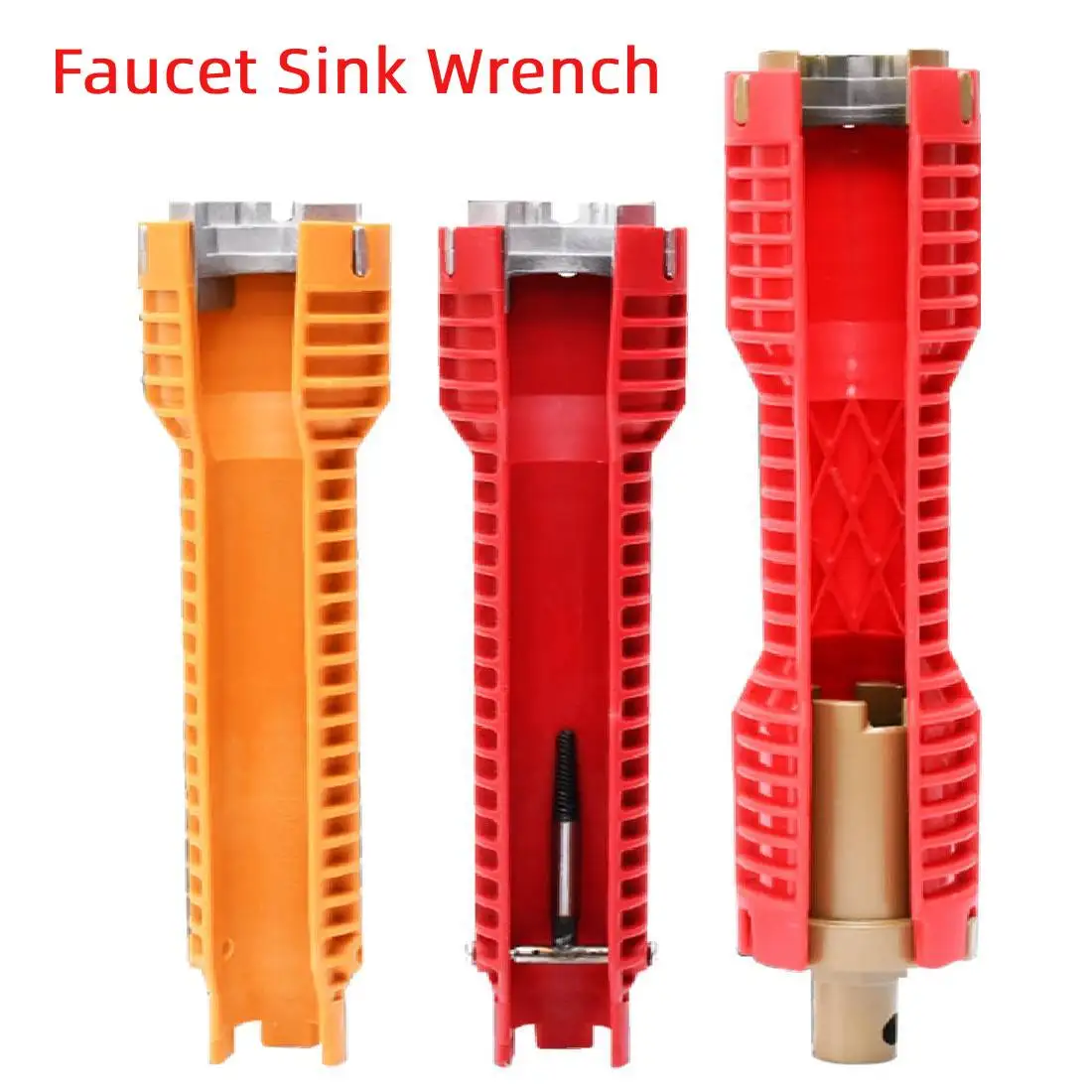 Faucet Sink Installer Multifunctional Wrench Tool For Kitchen Bathroom Water Pipe Extra-long Design Wrench Tool 8 In 1/ 5 in 1
Faucet Sink Installer Multifunctional Wrench Tool For Kitchen Bathroom Water Pipe Extra-long Design Wrench Tool 8 In 1/ 5 in 1