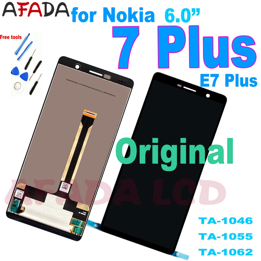 Оригинальный ЖК-дисплей 6 0 дюйма для Nokia 7 plus E7 Plus TA-1062 TA-1046 TA-1055 с сенсорным экраном