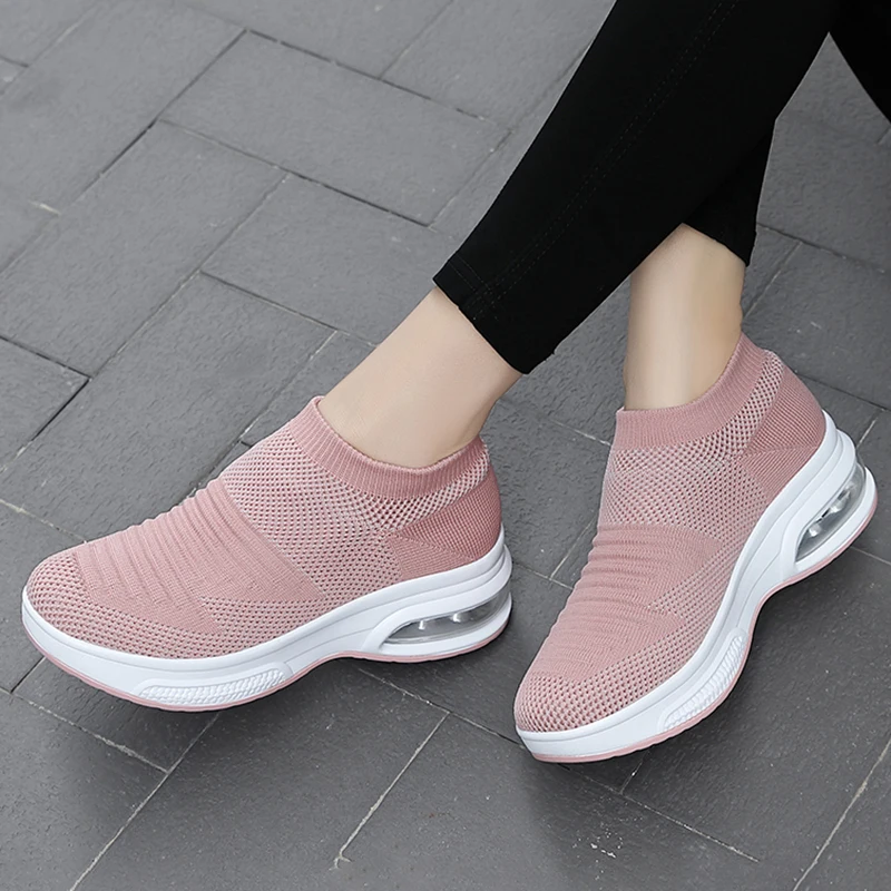 Women's Air Cushion Running Shoes Fashion New Mesh Breathable Socks Shoes Lightweight Comfortable Large Size Casual Sneakers
Women's Air Cushion Running Shoes Fashion New Mesh Breathable Socks Shoes Lightweight Comfortable Large Size Casual Sneakers