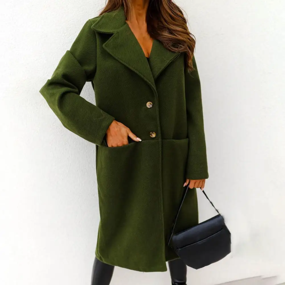 Overcoat coat for women Long Sleeve Turn-down Collar Cardigan Woolen Jacket Women's Coat Winter/Autumn 2021
Overcoat coat for women Long Sleeve Turn-down Collar Cardigan Woolen Jacket Women's Coat Winter/Autumn 2021
