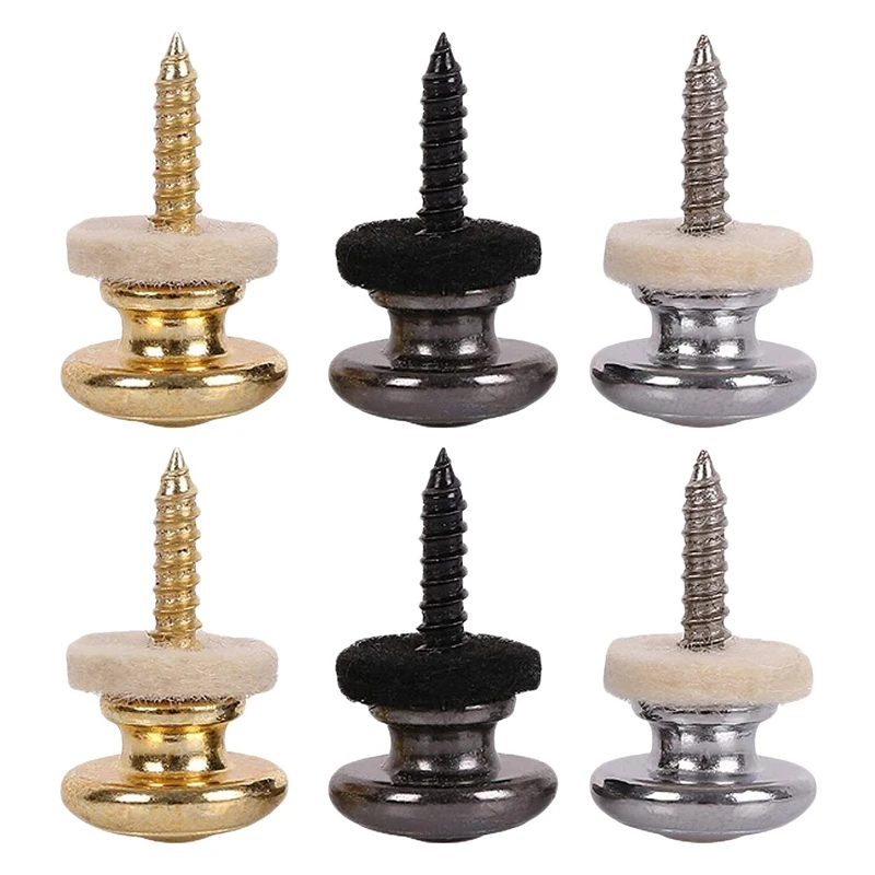 6 Pieces Mushrooms Head Guitar Strap Buttons Strap Locks Chrome (Black Gold Silver) 
6 Pieces Mushrooms Head Guitar Strap Buttons Strap Locks Chrome (Black Gold Silver)