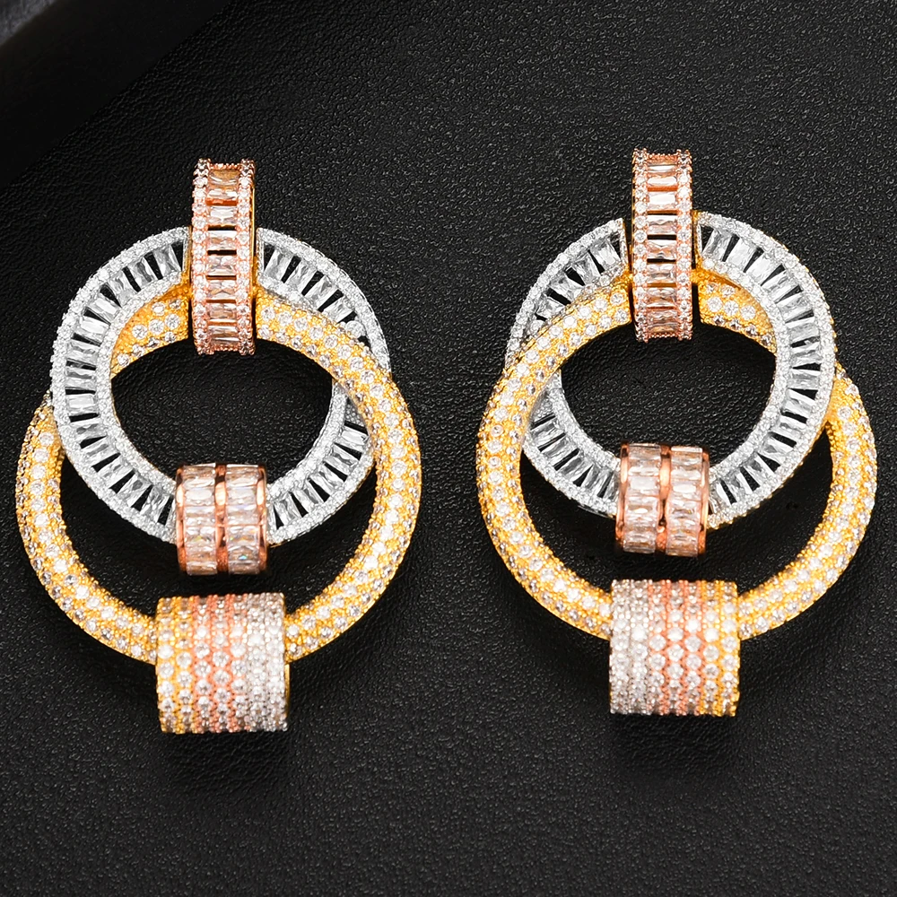 Gorgeous DUBAI Trendy Hot Luxury Dangle Earring Women Full Mirco CZ Paved Cubic Zircon Bridal Wedding Fashion Earrings Jewelry
Gorgeous DUBAI Trendy Hot Luxury Dangle Earring Women Full Mirco CZ Paved Cubic Zircon Bridal Wedding Fashion Earrings Jewelry