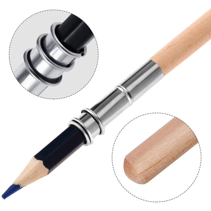 12 Pieces Wooden Pencil Extenders Art Pencil Lengthener Crayon Extension with Aluminum Handle for School Office Supplies
12 Pieces Wooden Pencil Extenders Art Pencil Lengthener Crayon Extension with Aluminum Handle for School Office Supplies