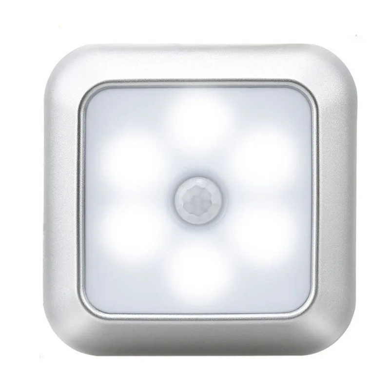 2020 Battery Powered 6 LED Square Motion Sensor Night Lights PIR Induction Under Cabinet Light Closet Lamp for Stairs Kitchen
2020 Battery Powered 6 LED Square Motion Sensor Night Lights PIR Induction Under Cabinet Light Closet Lamp for Stairs Kitchen