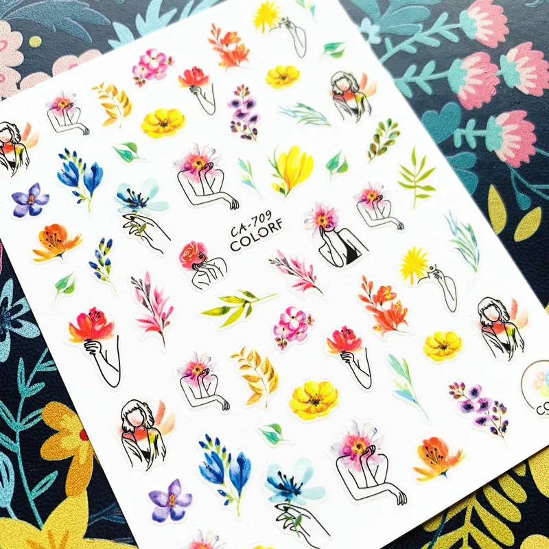Newest CA series CA-709-710-713 Beauty and flowers 3d nail art stickers decal template diy nail tool decoration
Newest CA series CA-709-710-713 Beauty and flowers 3d nail art stickers decal template diy nail tool decoration