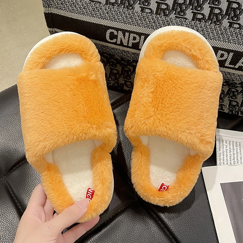 Women Home Cotton Slippers Winter Furry Flip Flops Shoes 2021 House Platform Plush Slides Ladies Fur Slippers For Female
Women Home Cotton Slippers Winter Furry Flip Flops Shoes 2021 House Platform Plush Slides Ladies Fur Slippers For Female
