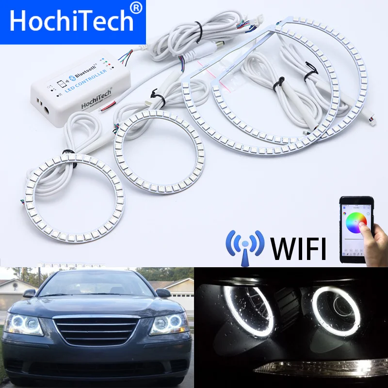 Wifi Wireless RGB Multi-Color LED Angel Eye Halo Rings Day Light DRL for Hyundai Sonata NF Sonata Transform 2008 2009 2010
Wifi Wireless RGB Multi-Color LED Angel Eye Halo Rings Day Light DRL for Hyundai Sonata NF Sonata Transform 2008 2009 2010