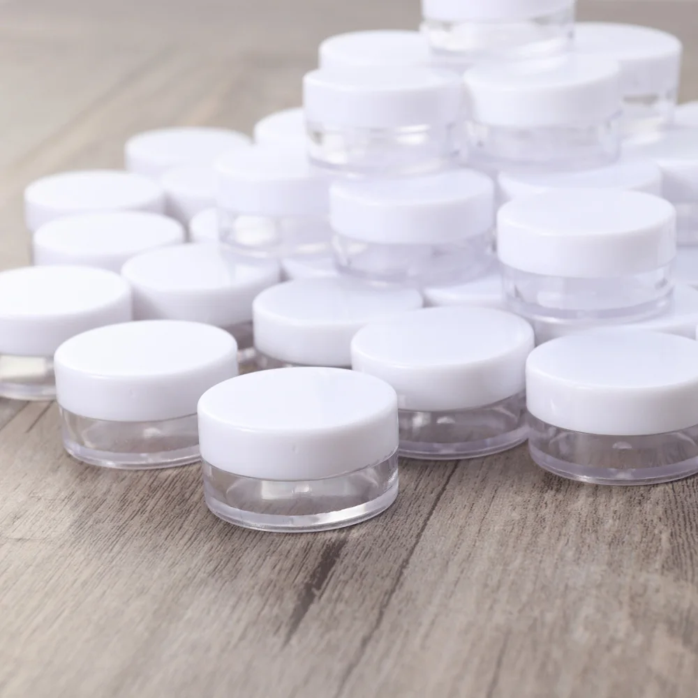 50Pcs 5g Mini Cosmetic Pots Cosmetic Jars Bottles Portable Round Pot Bottles Cosmetic Travel Sample Empty Container for 
50Pcs 5g Mini Cosmetic Pots Cosmetic Jars Bottles Portable Round Pot Bottles Cosmetic Travel Sample Empty Container for