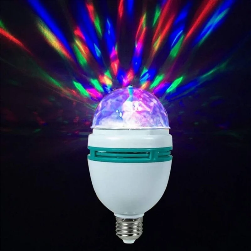 

Colorful Auto Rotating Stage Disco Light E27 3W RGB Ampoule Lamp Bulb Party Light Decoation For Home Lighting LED T0W8