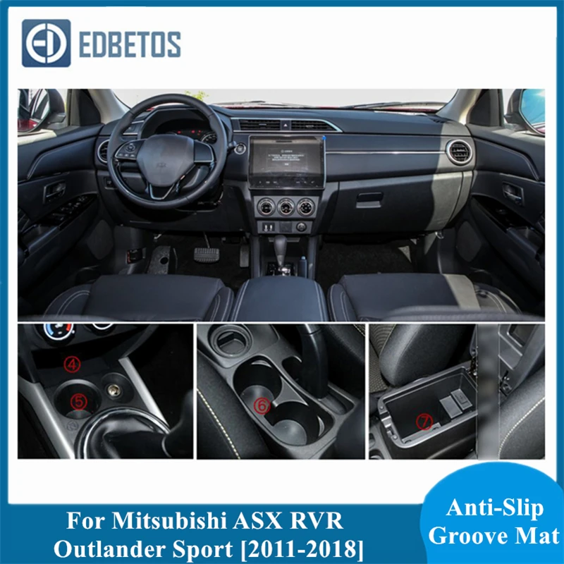 Для Mitsubishi ASX RVR Outlander Sport 2011 2012 2013 2014 2015 2016 2017 2018 резиновый коврик Нескользящая