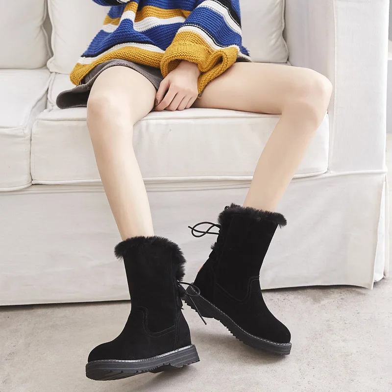 Warm Shoes Women Platform Real Leather Martin Boots Plush Winter Female botas mujer with Fur Ladies Ankle Boots Cross-tied Boots
Warm Shoes Women Platform Real Leather Martin Boots Plush Winter Female botas mujer with Fur Ladies Ankle Boots Cross-tied Boots