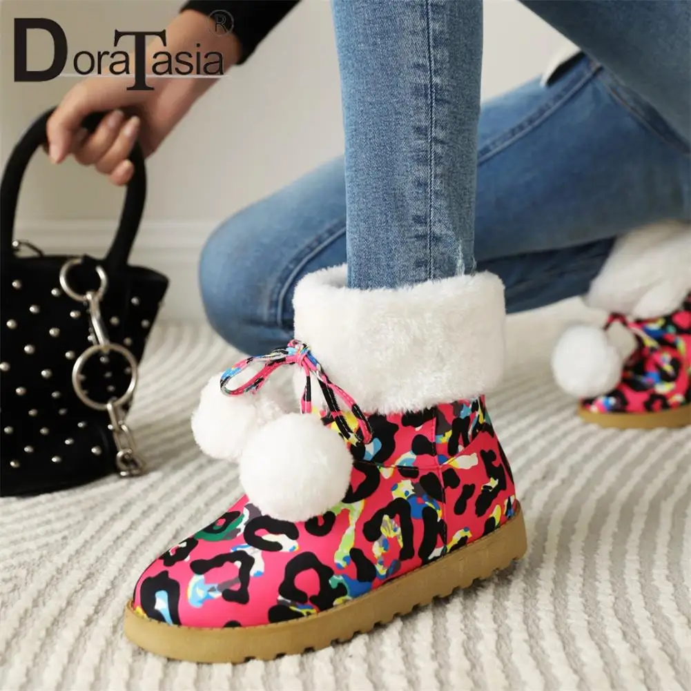 big size 34-43 new Female Snow Boots Warm Plush Flat Heel Round Toe Slip-On mixed colors ankle boots women casual shoes woman
big size 34-43 new Female Snow Boots Warm Plush Flat Heel Round Toe Slip-On mixed colors ankle boots women casual shoes woman