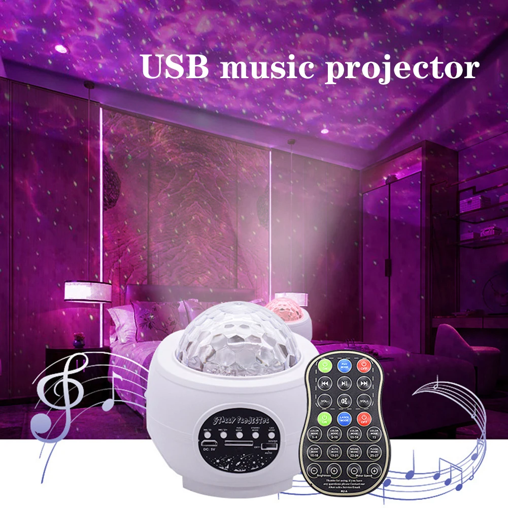 LED Laser Projector Light Starry Sky Water Waving Romantic USB Bluetooth Music Player Remote Control Timing Sound-Activated Lamp
LED Laser Projector Light Starry Sky Water Waving Romantic USB Bluetooth Music Player Remote Control Timing Sound-Activated Lamp