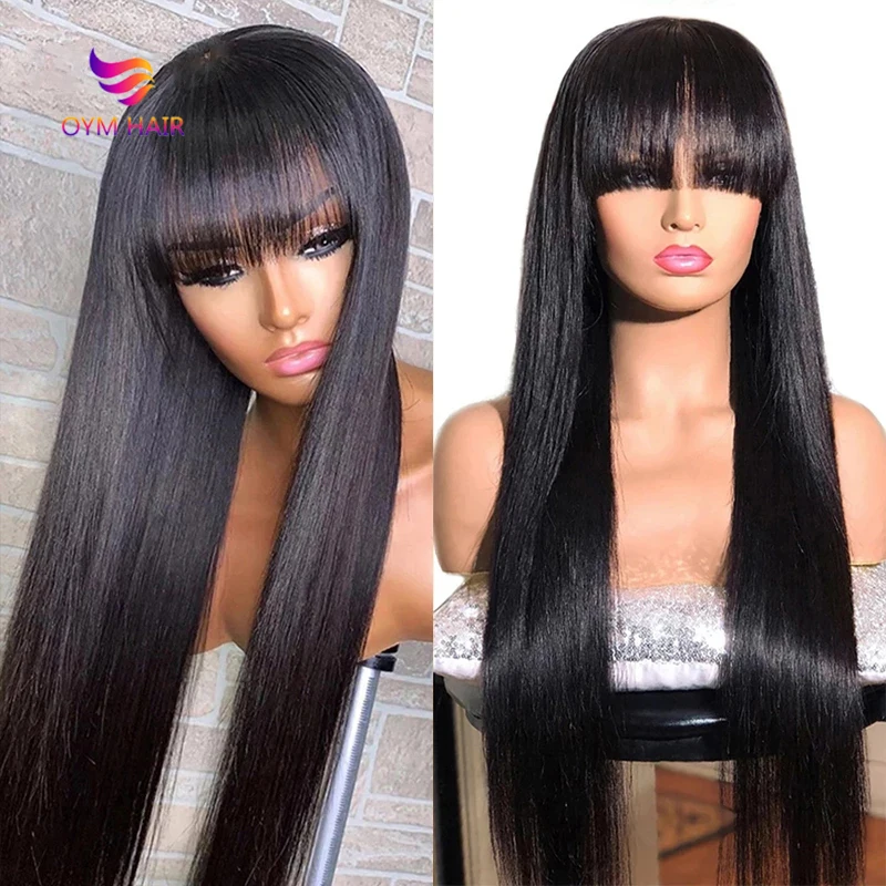 Brazilian Straight Human Hair Wigs With Bangs Remy Hair 150% Density Full Machine Made Human Hair Wigs For Black Women 8-26 Inch
Brazilian Straight Human Hair Wigs With Bangs Remy Hair 150% Density Full Machine Made Human Hair Wigs For Black Women 8-26 Inch