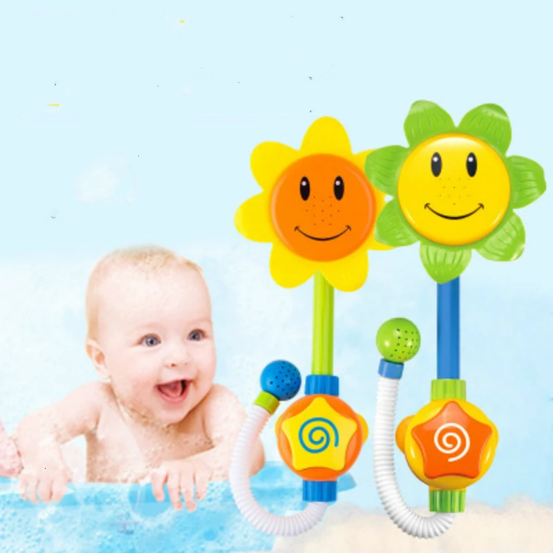 

Горячая Распродажа детская игрушка для ванны ванна смеситель для душа Подсолнух спрей для воды для купания Ванная комната игрушки для ванн...
