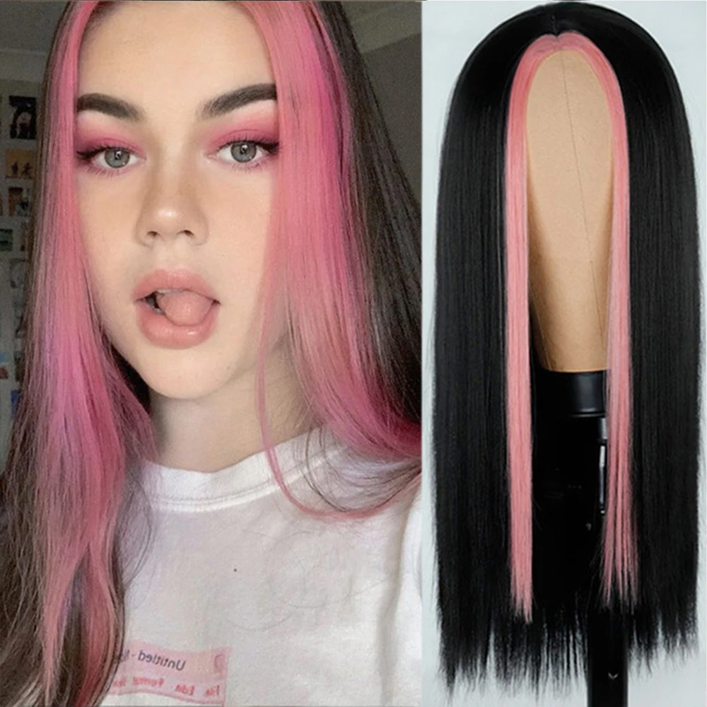Pink Long Straight Wig For Women Synthetic Wigs Middle Part Heat Resistant Cosplay Wig For AmericaWomen
Pink Long Straight Wig For Women Synthetic Wigs Middle Part Heat Resistant Cosplay Wig For AmericaWomen