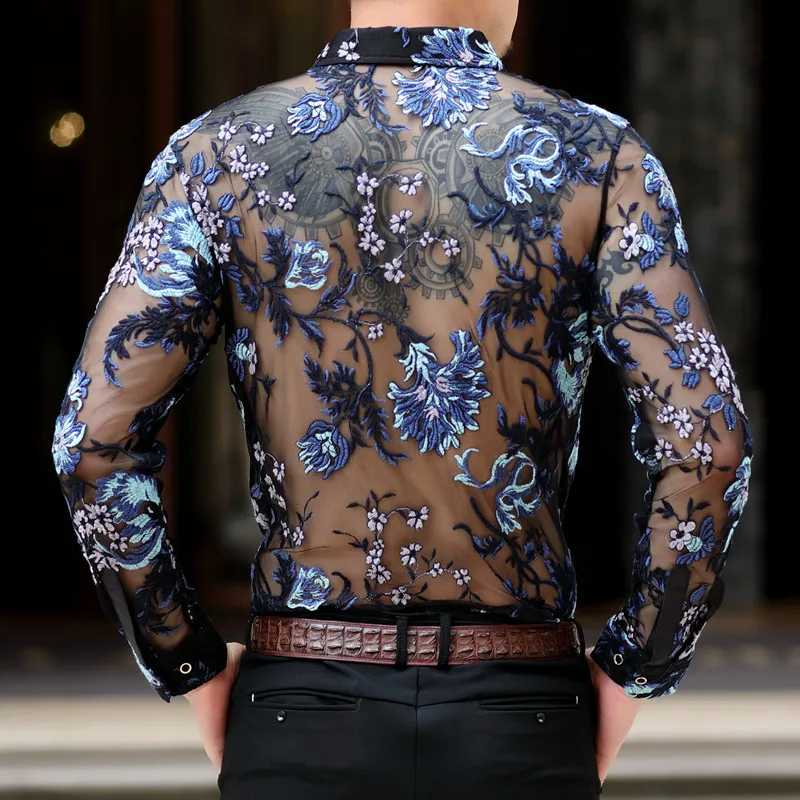 Shirt Transparent Luxury Men Embroidery Lace Club Party Shirt Long Sleeve Chemise Hommesexy See Through Mesh Shirt Men 5xl
Shirt Transparent Luxury Men Embroidery Lace Club Party Shirt Long Sleeve Chemise Hommesexy See Through Mesh Shirt Men 5xl